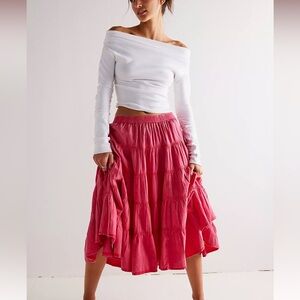 Free People In Full Swing Midi Skirt